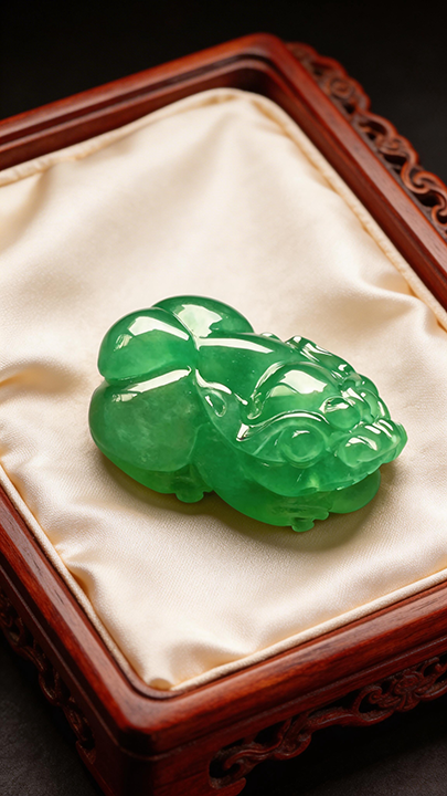 【招財貔貅】High-Ice Yang Green Jadeite Pi Xiu