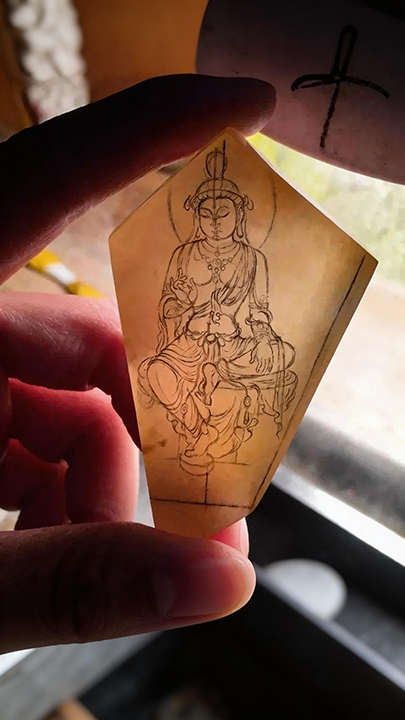【自在观音】Imperial Ice-Yellow Jadeite "Guanyin" (Goddess of Mercy) Masterpiece