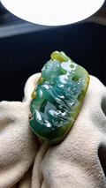 【半山蓝水·卧佛听禅】Imperial "Blue Water" Jadeite Reclining Buddha - Zen Meditation Masterpiece