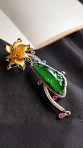 【半山·翠影芳華】系列胸针，Emerald Elegance Collection